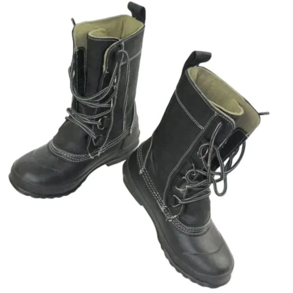 Tretorn Aspelina Waterproof Black Combat Moto All Weather Boot, Size 36